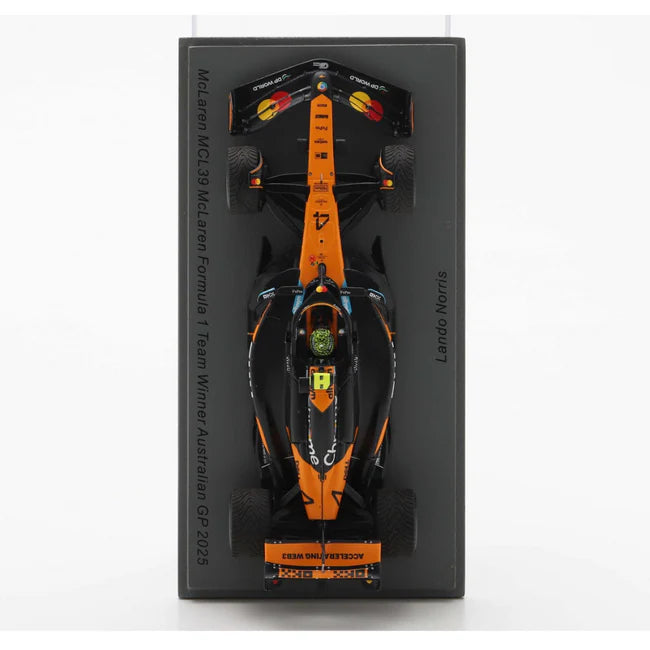 Spark Models F1 McLaren No. 4 Equipo McLaren de Fórmula 1  Ganador del GP de Australia 2025 Lando Norris Escala 1:43