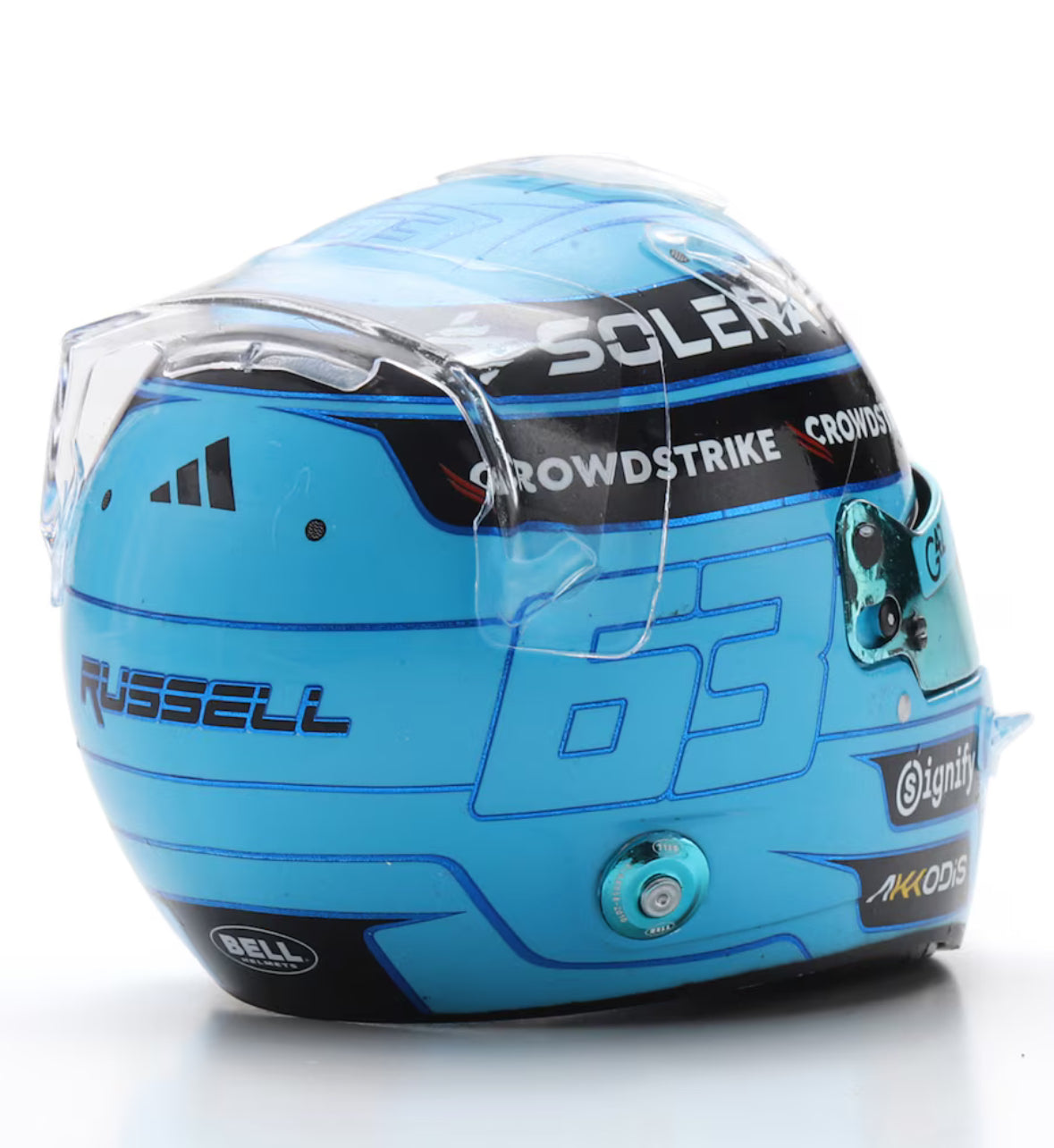 Casco Escala 1:5 Mercedes George Russell 2025