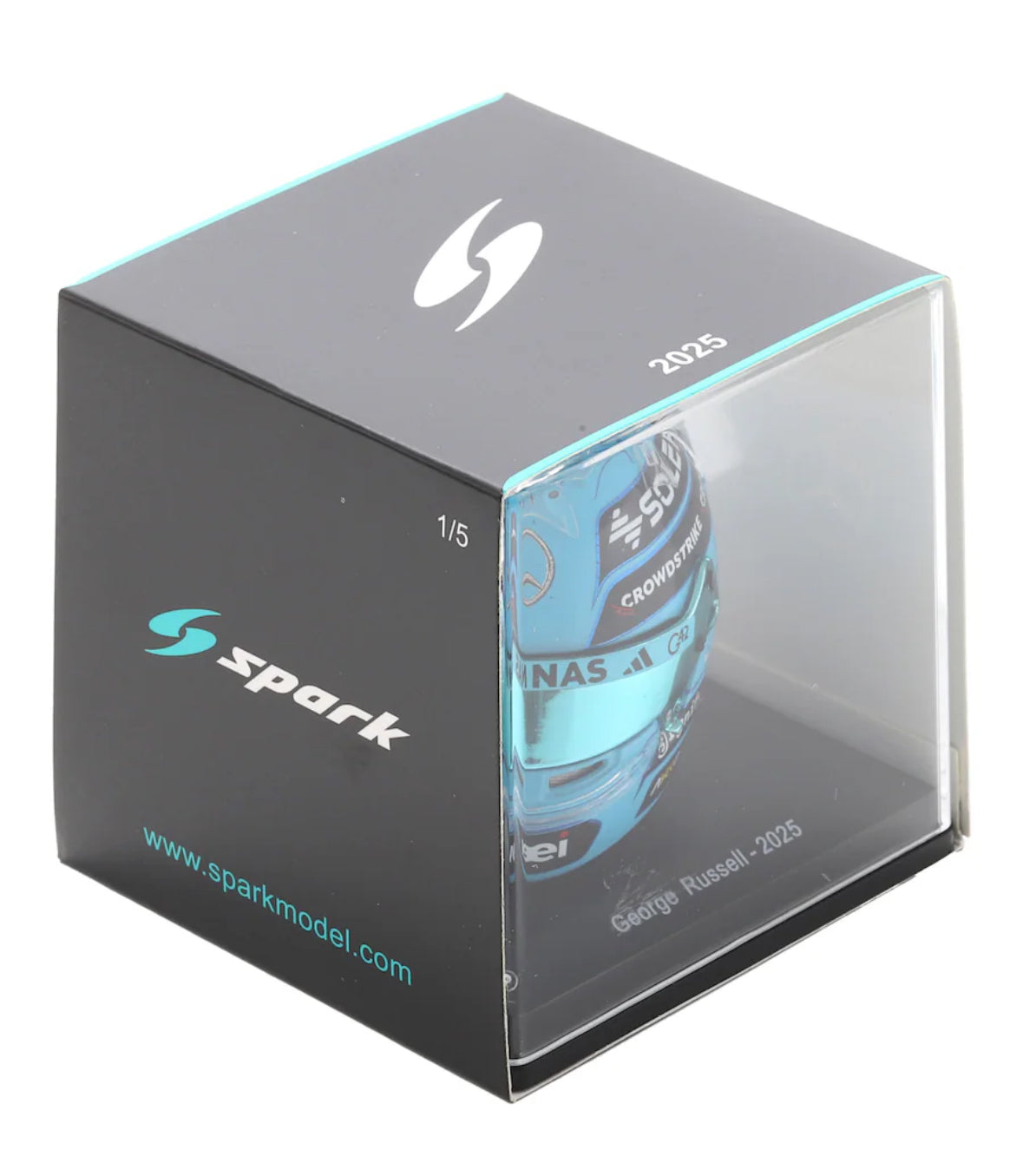 Casco Escala 1:5 Mercedes George Russell 2025