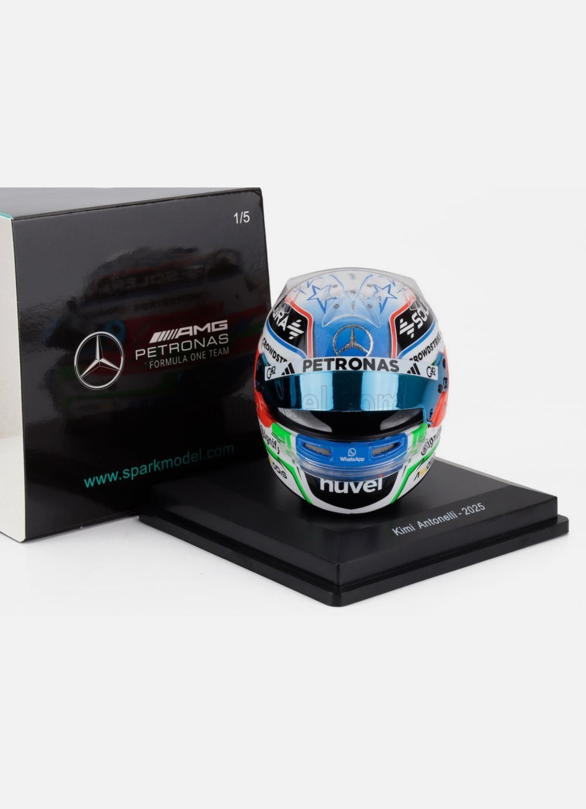 Casco a Escala 1:5 Mercedes Kimi Antonelli 2025
