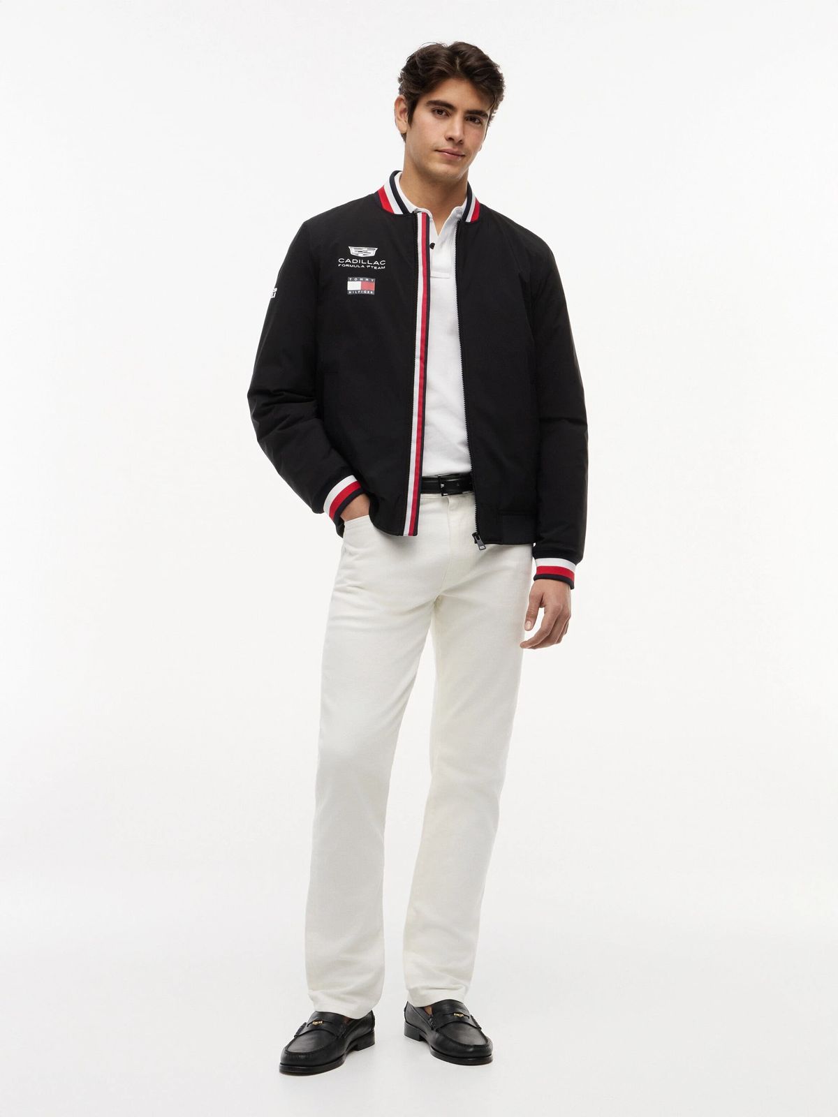 Chamarra Bomber Cadillac Oficial 2026 Negro