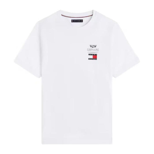 Playera Cadillac TH Logo Unisex Blanco