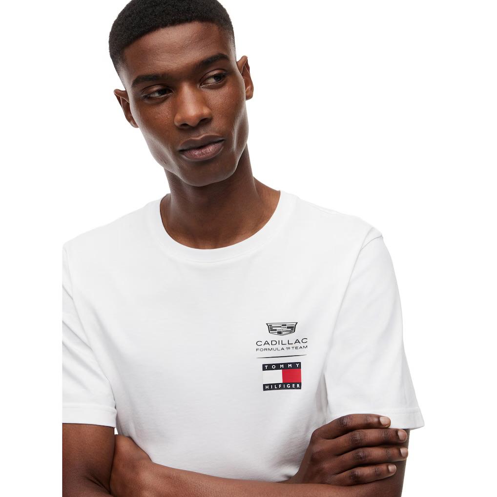 Playera Cadillac TH Logo Unisex Blanco