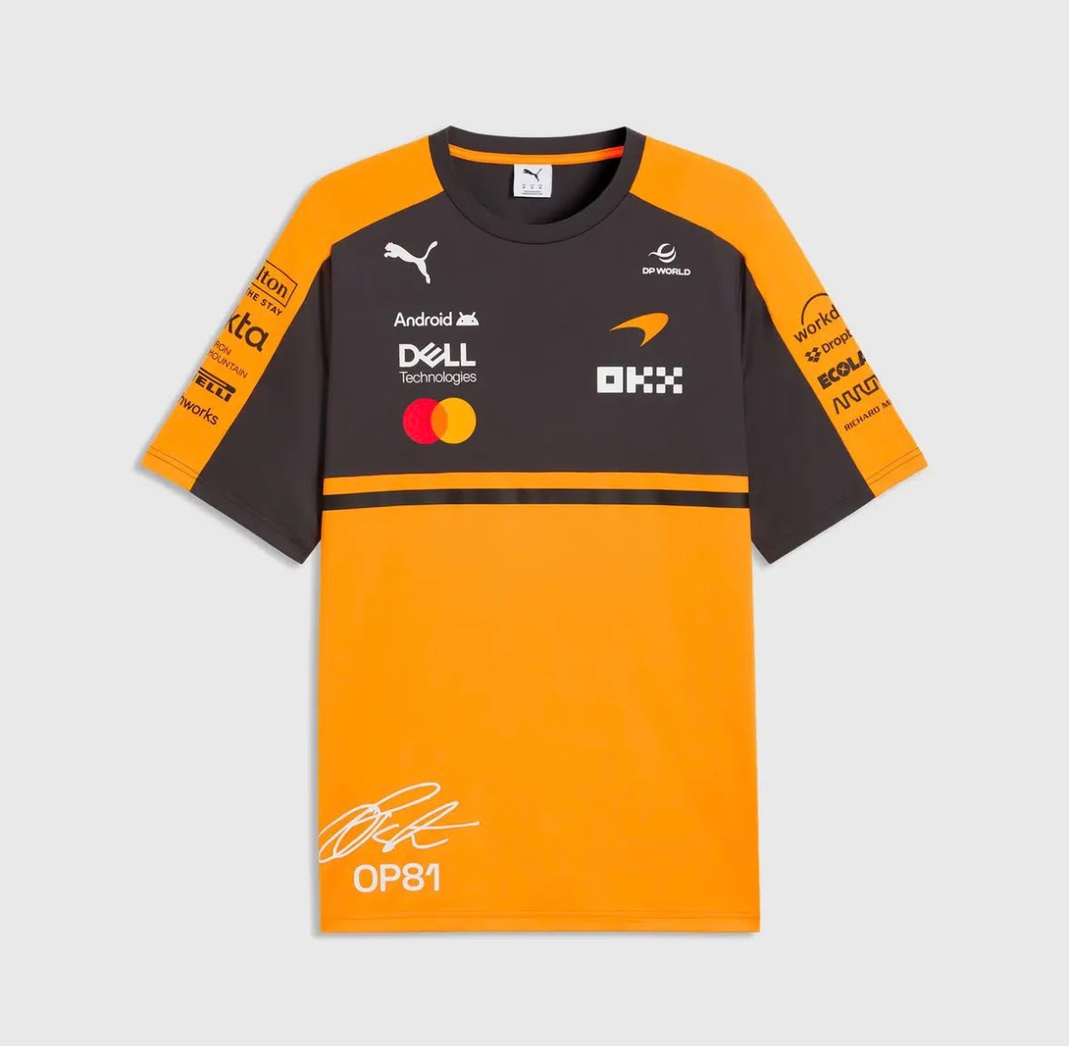 Playera Oficial Oscar Piastri Mclaren F1 2026