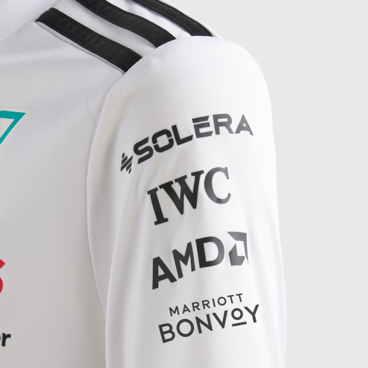 Playera Mercedes x Adidas Niños Blanca 2025