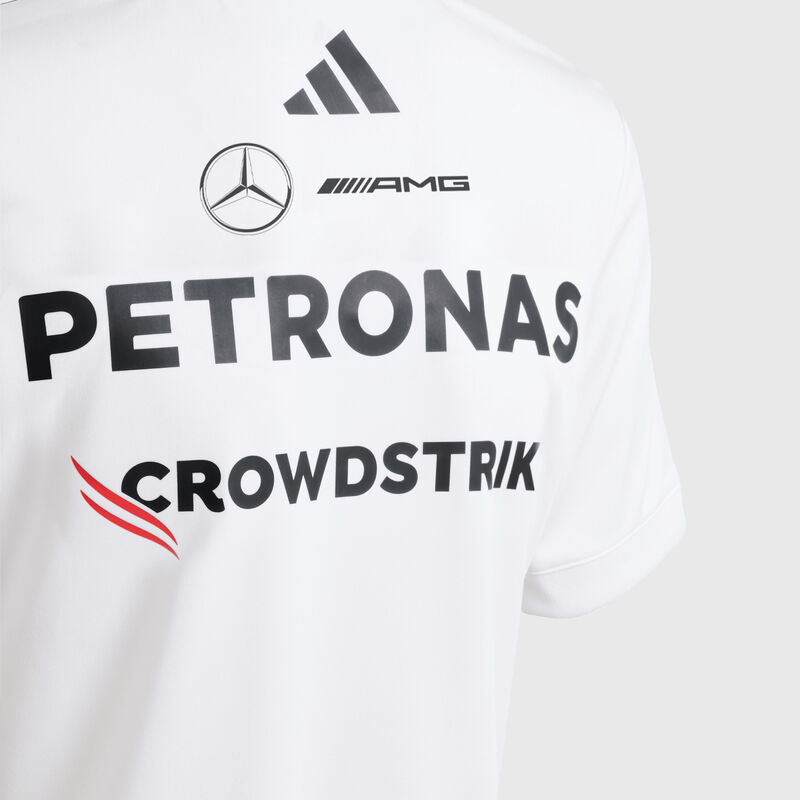 Playera Mercedes x Adidas Niños Blanca 2025