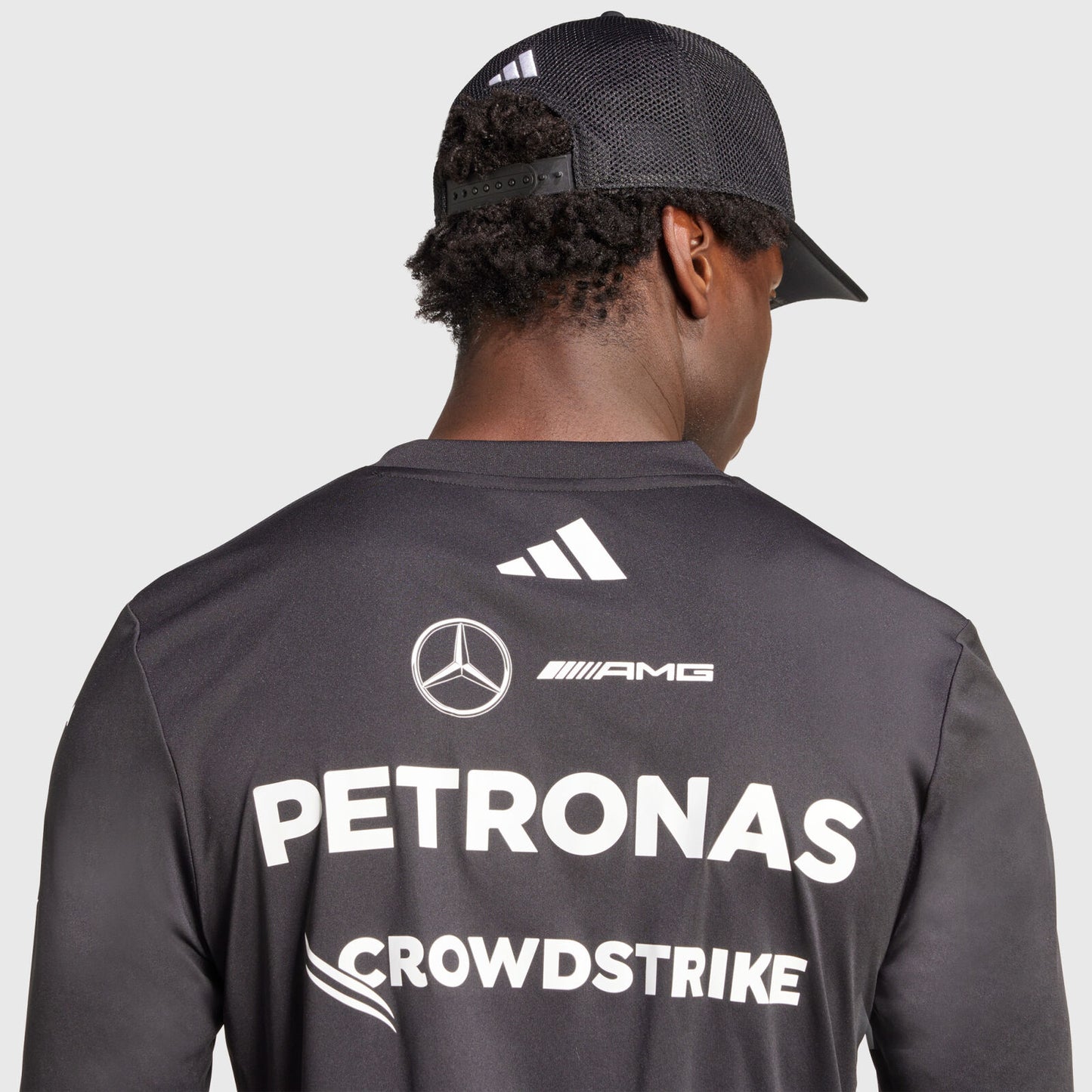 Playera Mercedes X Adidas manga Larga 2025 Negra