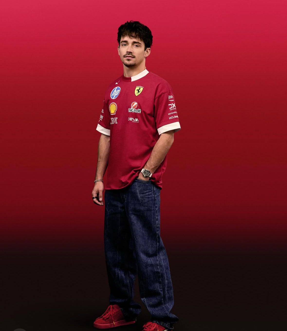 t shirt Ferrari Oversized Roja 2025