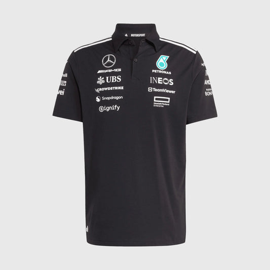 Playera tipo Polo Mercedes x Adidas 2025 negra