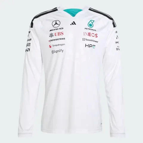 Playera Manga Larga Oficial del Equipo Mercedes-AMG Petronas Fórmula 1 2026